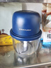 荣事达（Royalstar）蒜泥捣碎器电动拉蒜器蒜蓉搅碎器葱姜蒜粉碎器打蒜末神器多功能小型家用婴儿辅食料理绞肉机 深蓝- 0.35L 【六叶刀绞肉+加厚玻璃】 实拍图
