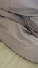 MIDO HOUSE铭都100支四件套纯棉床上用品100%全棉床笠被套A类高端轻奢高级感被罩220x240cm烟灰紫 实拍图