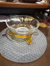宝隆力真 玻璃茶滤茶漏过滤茶隔公道杯滤茶器创意漏斗滤网功夫茶具茶道配件 黄叶茶漏纱布网 晒单实拍图