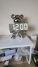 贝汉美（BHM）轻奢暴力熊时钟摆件闹钟客厅电视柜桌面摆放钟表台式创意电电子钟 暴力熊（电镀银） 实拍图