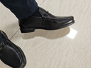金利来（Goldlion）男鞋商务休闲鞋舒适轻质透气时尚皮鞋59683019201A黑40码 实拍图