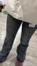 森马（Semir）森柔|牛仔裤女冬季弹力分割抓绒毛边长裤舒适街头港风喇叭裤显瘦 实拍图