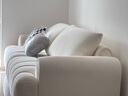 狄普泡芙棉花糖布艺沙发猫抓布奶油风客厅简约云朵直排沙发 常规款【2.7米 四人位】（舒适标准座深63CM） 【Ultra版】母婴级A类雪尼尔 实拍图