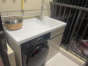 JOMOW可定制切角洗衣机柜一体台盆阳台蜂窝铝洗衣池洗衣机柜伴侣浴室柜 120CM右盆-加厚蜂窝铝-可切角 实拍图