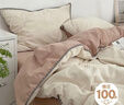 无印良品A类100%全棉四件套 纯棉1.8米床上用品双人被套220*240cm 实拍图