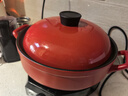 DIKO 陶瓷电火锅分离式砂锅多功能室内电煮锅刷肉锅插电涮火锅煲仔饭煮粥神器厨房烹饪涮肉分体锅 4L 红色（配陶瓷盖） 实拍图