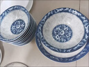 HKML碗盘碟套装家用景德镇碗筷陶瓷器吃饭碗菜盘面汤碗鱼盘勺组合餐具 蓝青花2碗2勺 实拍图