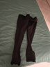 振德医用静脉曲张弹力袜 二级中压长筒开口 静脉曲张袜压力袜 黑色 M 实拍图