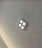 雷士（NVC）LED精品射灯方形吸顶明装斗胆灯超薄格栅灯四头COB40瓦黑杯暖白 实拍图