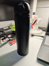 富光保温杯大容量轻量水杯男女学生316不锈钢车载弹盖杯年货礼品定制 绅士黑【316不锈钢+滤网】500ml 实拍图