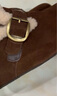百丽（Belle）周雨彤同款全麦吐司毛里勃肯鞋女冬季商场保暖棉鞋E6V1DDM5预售 啡色-毛里（2代 | 4cm跟高） 37 实拍图