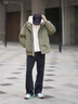 马克华菲外套男冬季加厚棉衣复古假两件袄子男士面包服羽绒棉服 军绿色 L 实拍图