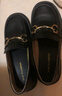 ZHR单鞋女真牛皮英伦风乐福鞋女时尚两穿休闲女鞋 BT38 黑色 37 实拍图