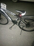 EG7山地自行车成人学生变速越野单车双减震赛车26寸青少年男女 辐条【加厚防滑轮-更安全】黑白 26寸21速【适合：160-180CM】 实拍图