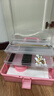 玉水湖书法收纳盒毛笔初学者便携美术工具箱收纳箱学生入门文房书画国画用品手提颜料透明盒子粉色马卡龙 实拍图