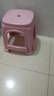 华恺之星加厚塑料凳子家用客厅椅子板凳浴室矮凳换鞋凳茶几小凳子YK067粉 实拍图