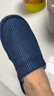 回力日系柔软情侣棉拖秋冬家居室内保暖棉鞋男款HL0006蓝色40-41码 实拍图