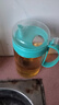茶花（CHAHUA）厨房玻璃油壶调味罐油罐醋瓶酱油瓶带防尘盖防漏油瓶 湖蓝色  550ML 实拍图