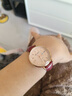 POEDAGAR手表女士钢带机械风格夜光防水石英女表瑞士品质生日礼物送女友 玫金金面皮带款 实拍图