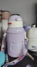 几物森林儿童保温杯学生吸管杯大容量男女水杯316不锈钢底一杯三盖紫500ml 实拍图