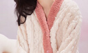 红豆居家法兰绒睡衣女冬季撞色提花加厚女士家居服 椰奶白 175/96A  实拍图