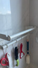 卡贝（cobbe）厨房多功能置物架挂钩免打孔挂杆锅铲勺子挂架保鲜膜纸巾架收纳架 【雅白不锈钢】挂架30cm-4钩 实拍图