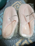 福虹辰2024新款踩屎感棉拖鞋女士厚底防滑冬季外穿居家情侣保暖学生男 粉色(竖条小兔) 40-41 适合39-40 实拍图