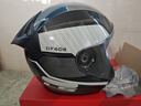 LS2新款摩托车头盔四分三盔电动助力车四季大尾翼大码男女半盔OF608 黑灰线条 XL(建议57-58CM) 实拍图