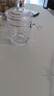 VTyee加厚耐热玻璃茶杯带盖茶饮杯盖杯带把杯子办公家用喝水杯泡茶杯 【清仓特卖】LZ0805- 370ml 1只 实拍图
