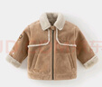 戴维贝拉（DAVE＆BELLA）童装新款麂皮绒小童外套加绒儿童外衣休闲男宝宝衣服男童冬装上衣 棕色【现货】 80 cm（建议身高73-80cm） 实拍图