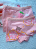 北极绒4条装儿童内裤女童发育期纯棉女孩学生10A抑菌平角短裤宝宝中大童 实拍图