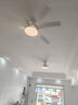 奥克斯风扇灯大尺寸静音家用吸顶一体铁艺客厅餐厅饭2025年新款吊扇灯 吸顶52寸白色-变频-(双控)48W 实拍图