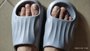 名创优品（MINISO）拖鞋男女家居情侣家用舒适浴室防滑防臭四季拖鞋  烟灰色42-43 实拍图