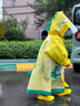 牧萌儿童雨鞋男童女童防水立体宝宝防滑耐磨卡通雨靴 黄色挖掘机 16码 实拍图