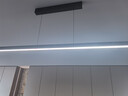 鹿家良品（LUUGAA）一字餐厅吊灯现代简约极简长条餐厅灯吊灯吧台办公室餐桌中山灯具 【二代升降款】150cm无极光75W智能联动 实拍图