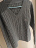 森马（Semir）森柔毛衫|毛衣女刺绣V领显瘦宽松2024绞花上衣复古风109724107014 实拍图