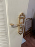 THOMEI卧室房门锁家用通用型室内老式静音锁具三件套房间门把手旧门换锁 D 款欧式【整整套】孔距180MM 实拍图