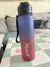 NEWB运动水杯男大容量夏季Tritan塑料茶杯子男女士学生户外健身饮用壶 【更快到】渐变蓝色1000ml 实拍图