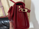 MERIMIES女神节麦瑞迷泰国剑桥包S号樱桃红色小方包单肩包女斜挎包小包 S号-樱桃红-油蜡纹 实拍图