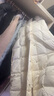 森马（Semir）陈都灵同款羽绒服女长款甜美风保暖外套可拆卸大毛领2024年冬新款 奶白（白鸭绒）10501 XS 实拍图