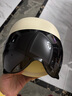 新日新日3C国标认证摩托电动车头盔男女四季通用骑行电瓶车半盔安全帽 卡其色【防晒短镜】 3C新国标A类 实拍图