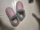 洁丽雅老人棉拖鞋女冬季室内家居防滑厚底包跟皮保暖妈妈老年棉鞋男全包 皮红 36-37 (适合35-36码) 实拍图