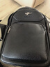 拜登袋鼠胸包腰包男头层牛皮单肩斜挎包真皮男士胸前小背包休闲运动男包潮 经典黑-头层牛皮 实拍图