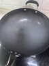 阎铁匠章丘炒锅铁锅 炒菜锅无涂层家用不易粘锅圆底轻便炒勺锻打已开锅 32cm黑锅镜面木把带耳3-5人D 32cm 圆底炒锅 实拍图