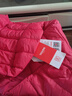 鸭鸭（YAYA）佟丽娅同款秋冬轻薄羽绒服女冬装短款鸭绒轻型薄款女士保暖外套K 中国红色 2XL (175) 实拍图