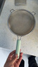 炊大皇 双耳漏勺细网304不锈钢滤网勺豆浆过滤网筛婴儿辅食 绿大号26目 实拍图