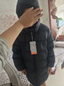 保姆鹅  【风墙】儿童羽绒服宝宝中长款护脸加厚外套保暖童装[NG2664] 炭黑 150 实拍图
