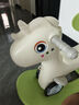 幼贝臣儿童木马摇摇马玩具婴儿大号摇马宝宝健身户外两用木马多功能摇马 新可爱马豆蔻绿+靠背 实拍图