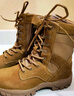 仪标新式棕色作战靴超轻训练真皮防水战靴沙漠高帮登山鞋户外作战鞋男 棕色作战靴（质保一年） 42 实拍图