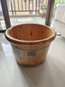 川柏香实木泡脚桶木桶洗脚盆木桶家用足浴桶泡脚木质香柏木碳化木制脚盆 26cm 【无盖】+艾草30包+足贴 实拍图